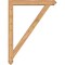 Ekena Millwork Traditional Arts and Crafts Smooth Bracket w/ Offset Brace, Western Red Cedar, 5 1/2"W x 36"D x 48"H BKT0604X36X48TRA03SWR - alternate 3